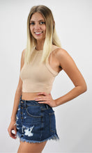 Load image into Gallery viewer, High Energy Exposed Button Distressed Denim Shorts