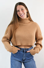 Load image into Gallery viewer, Live in the Moment Crop Turtleneck Sweater