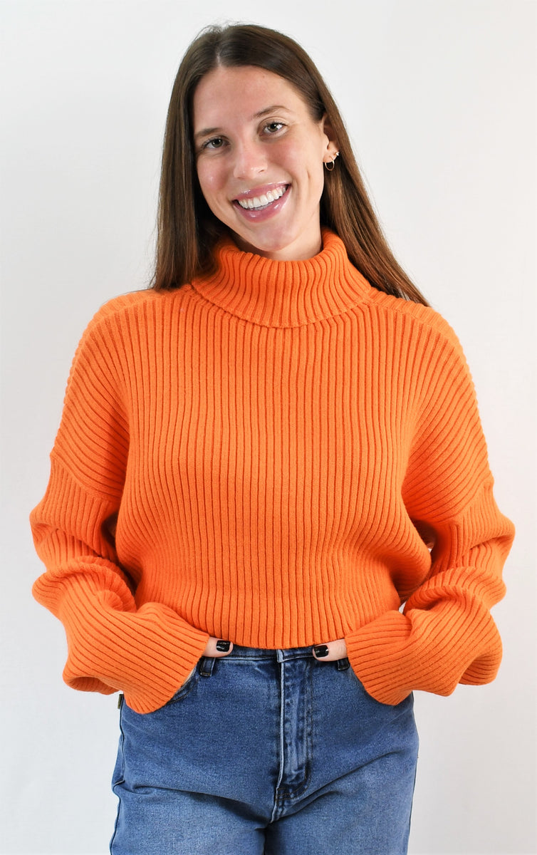 Live in the Moment Crop Turtleneck Sweater – The Campus Colors
