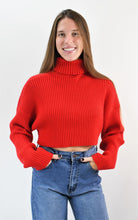 Load image into Gallery viewer, Live in the Moment Crop Turtleneck Sweater