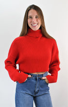 Load image into Gallery viewer, Live in the Moment Crop Turtleneck Sweater