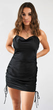 Load image into Gallery viewer, Rock the Night Side Ruched Dress