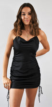 Load image into Gallery viewer, Rock the Night Side Ruched Dress