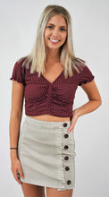Load image into Gallery viewer, Gray Tide Mini Skirt with Side Buttons