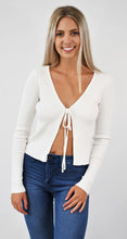 Load image into Gallery viewer, Tie Me Down Long Sleeve Knit Top