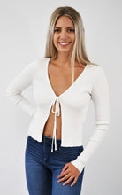 Load image into Gallery viewer, Tie Me Down Long Sleeve Knit Top