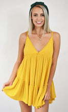 Load image into Gallery viewer, Short But Sweet Triangle Top Tiered Mini Dress