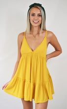 Load image into Gallery viewer, Short But Sweet Triangle Top Tiered Mini Dress