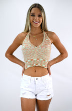 Load image into Gallery viewer, Hurricane Wave Verigated Knit Halter Top