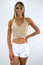 Load image into Gallery viewer, Hurricane Wave Verigated Knit Halter Top