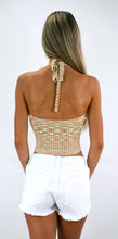 Load image into Gallery viewer, Hurricane Wave Verigated Knit Halter Top