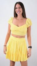 Load image into Gallery viewer, Lemon Drop Top and Skirt Set