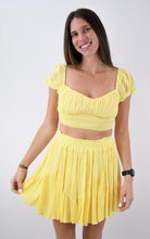 Load image into Gallery viewer, Lemon Drop Top and Skirt Set