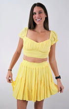 Load image into Gallery viewer, Lemon Drop Top and Skirt Set