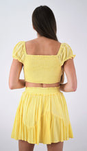 Load image into Gallery viewer, Lemon Drop Top and Skirt Set