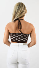 Load image into Gallery viewer, Mod Flower Knit Halter Top
