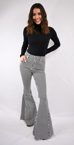 Out of the Box Stripe Flare Bottom Pants