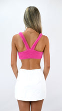 Load image into Gallery viewer, Hot Pink Eyelash Crop Top