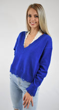Load image into Gallery viewer, Dare To Be Distressed V Neck Sweater