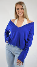 Load image into Gallery viewer, Dare To Be Distressed V Neck Sweater
