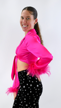 Load image into Gallery viewer, Silk and Fur Long Sleeve Crop Top