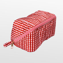 Load image into Gallery viewer, Gingham Gameday Makeup Bag