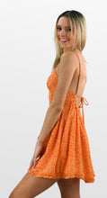 Load image into Gallery viewer, Orange on Orange Ditsy Print Dress