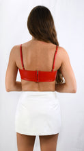 Load image into Gallery viewer, Red Alert Faux Leather Corset Top