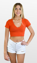 Load image into Gallery viewer, Everyday Cropped V Neck Tee