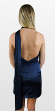 Load image into Gallery viewer, Show Some Sash Satin Halter Dress