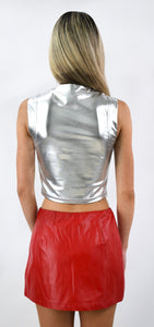 Perfect Space Metallic Crop Top