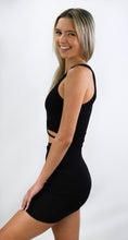 Load image into Gallery viewer, Cross the Line Open-Midriff Bodycon Dress