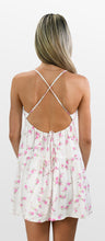 Load image into Gallery viewer, Pink Petals Open Back Tiered Sundress