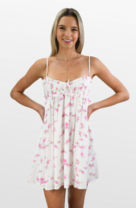 Pretty Pink Petal Babydoll Sundress