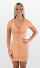 Load image into Gallery viewer, Apricot Nectar V Neck Dress