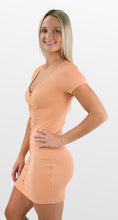 Load image into Gallery viewer, Apricot Nectar V Neck Dress