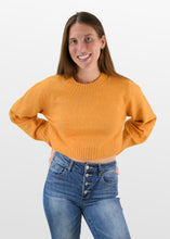 Load image into Gallery viewer, Golden Star Crew Crop Sweater