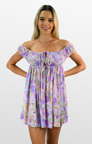 Short Shift Off the Shoulder Babydoll Dress