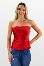 Load image into Gallery viewer, Sleek Satin Long Line Strapless Top