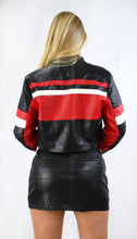 Load image into Gallery viewer, Race to The Finish Faux Leather Mini Skirt