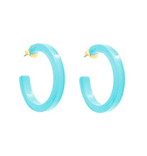 Load image into Gallery viewer, Large Colored Hoop Earrings