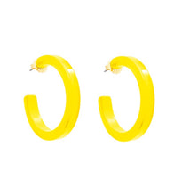 Load image into Gallery viewer, Large Colored Hoop Earrings