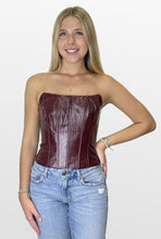 Load image into Gallery viewer, Shine On Patent Corset Top