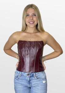 Shine On Patent Corset Top