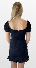 Load image into Gallery viewer, Black Magic Ruched Dress