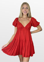 Load image into Gallery viewer, Never Say Never V-Neck Tiered Dress