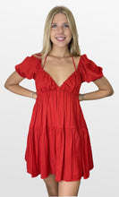 Load image into Gallery viewer, Never Say Never V-Neck Tiered Dress