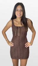 Load image into Gallery viewer, Sweet Chocolate Ruffled Bodycon Dress