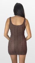 Load image into Gallery viewer, Sweet Chocolate Ruffled Bodycon Dress