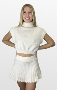 Ivory Snow Turtleneck Sweater Set